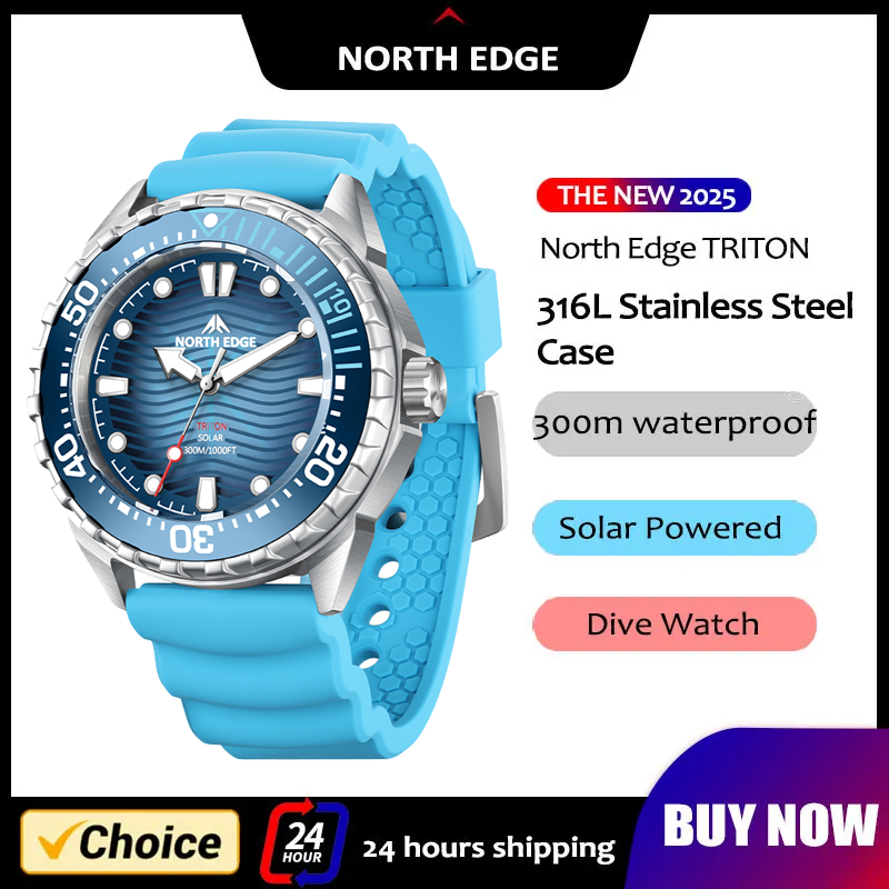 Diver Watch 300M - NORTH EDGE 2026 New TRITON Solar