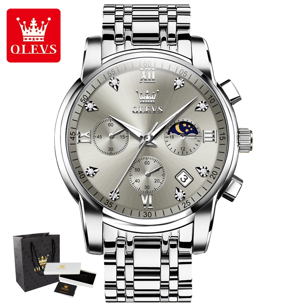 Luxury Watch Hand - OLEVS 2858 Quartz Watch for Men