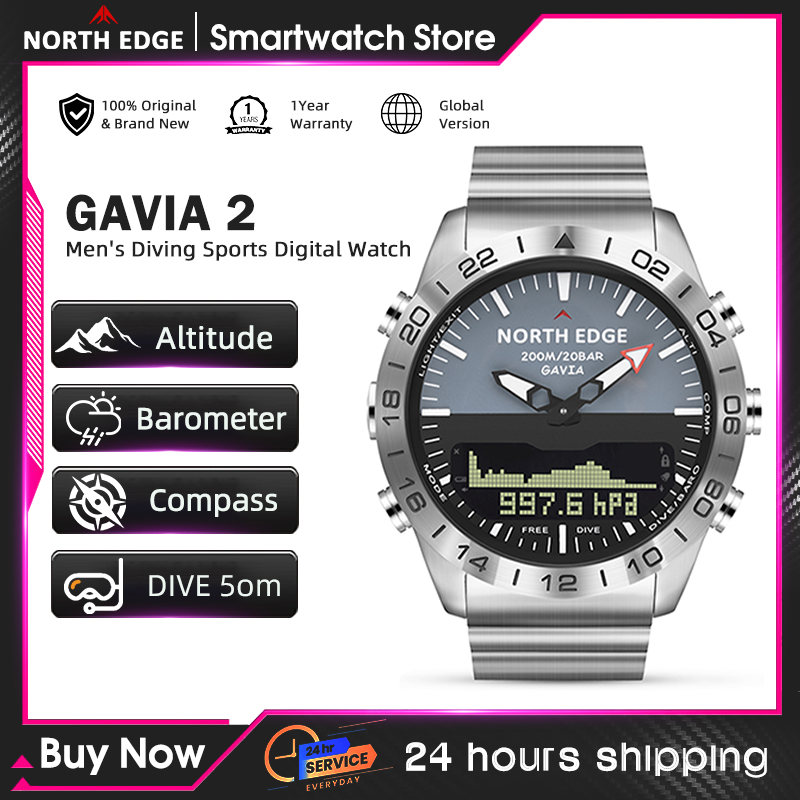 Diver Watch 300M - NORTH EDGE Mens Dive Watch Military