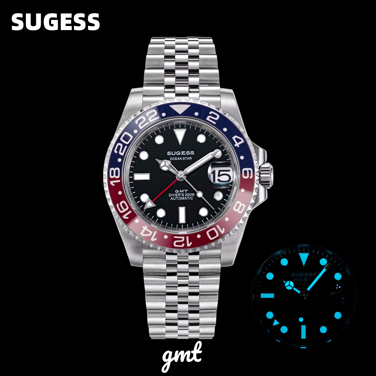 Diver Watch 300M - Sugess GMT Diving Watch of Men