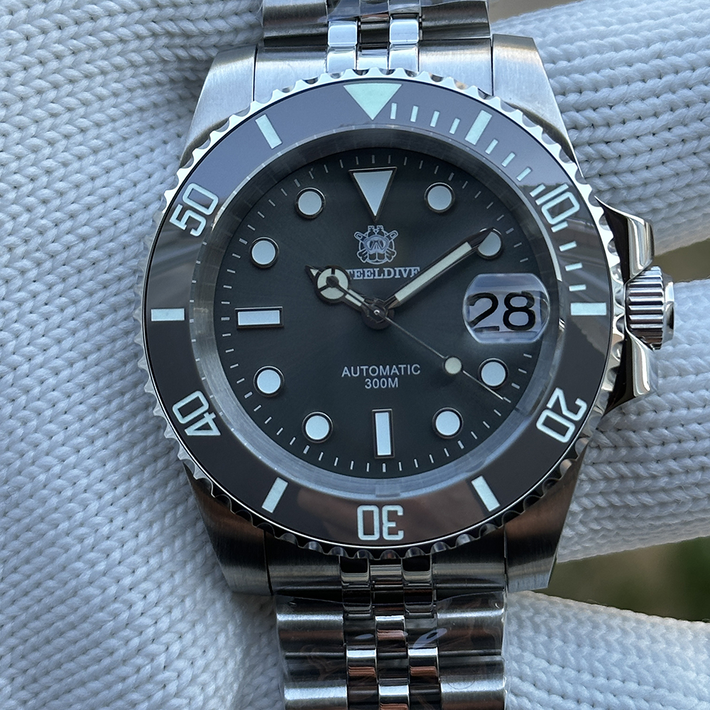 Diver Watch 300M - STEELDIVE Brand SD1953 Gray Dial Stainless