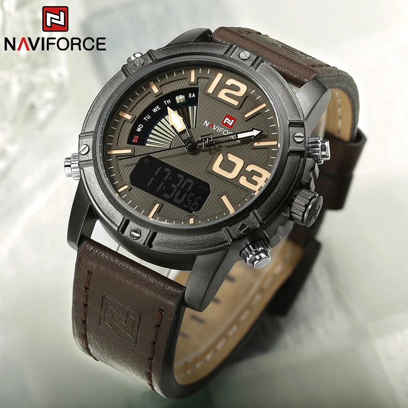 Luxury Watch Mockup - NAVIFORCE Top Brand Men Watch Multifunction