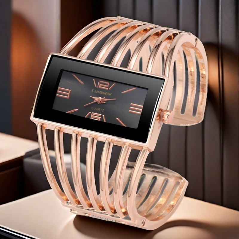 Quiet Luxury Watch - Female Bracelet Watch Luxury Rectangle Dial