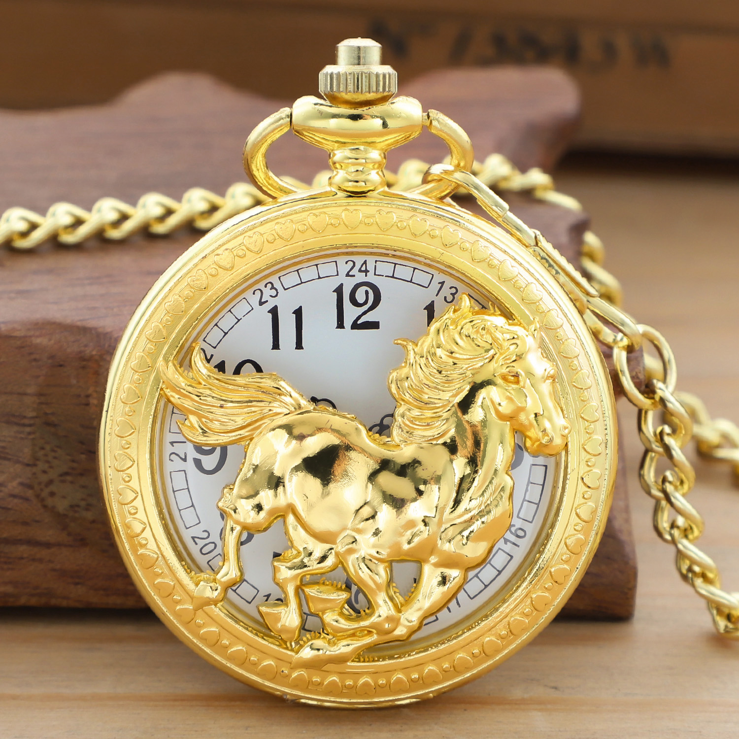 Zodiac Luxury Watch - Luxury Golden Crashing Horse Chinese Zodiac