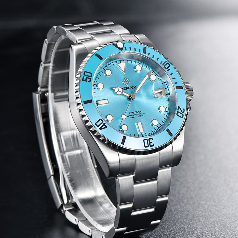 LIGE Top Brand Luxury Mens Wat - Diver Watch 300M avaliação e preço