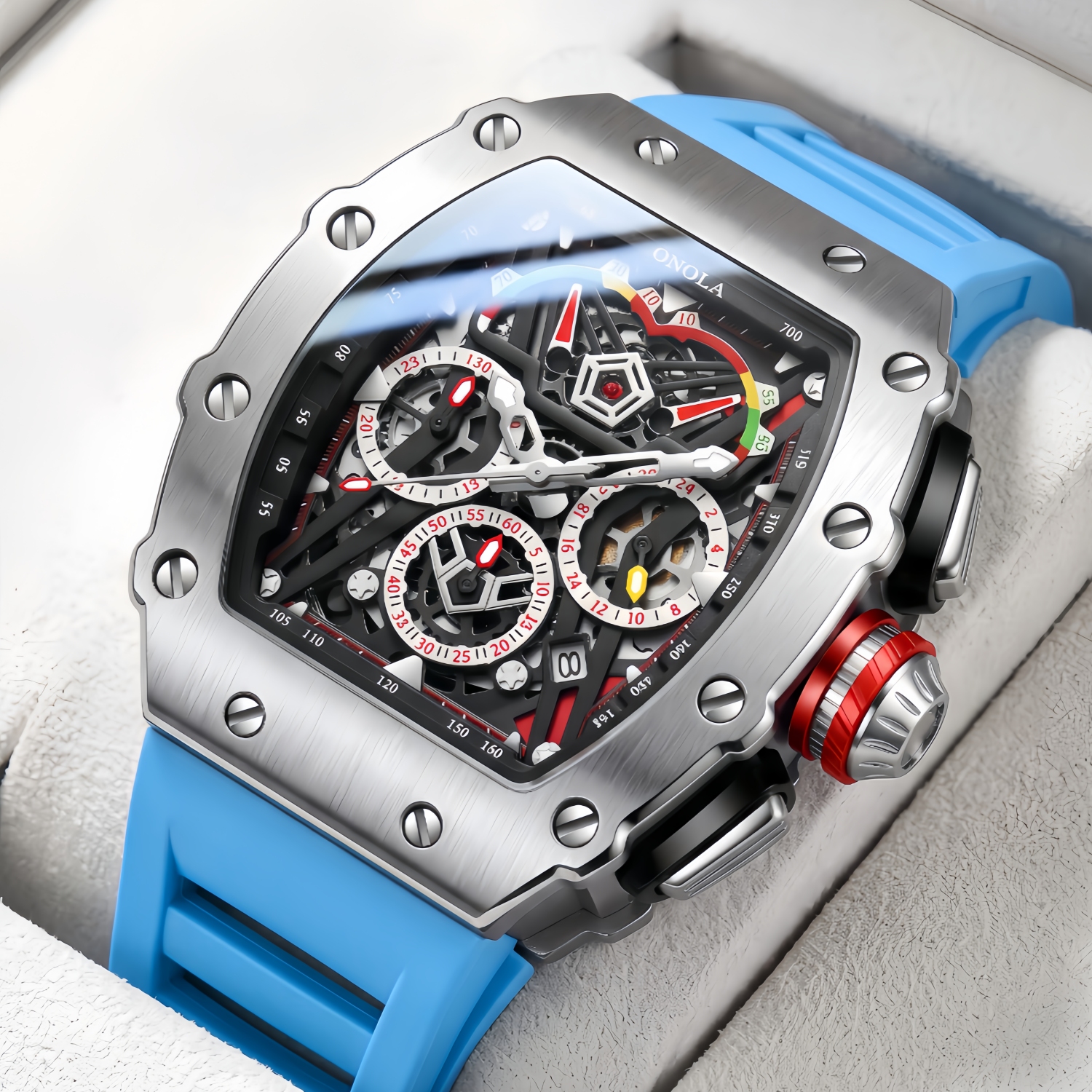 ONOLA 2021 Top Brand Watch Men - Luxury Watch Mockup avaliação e preço