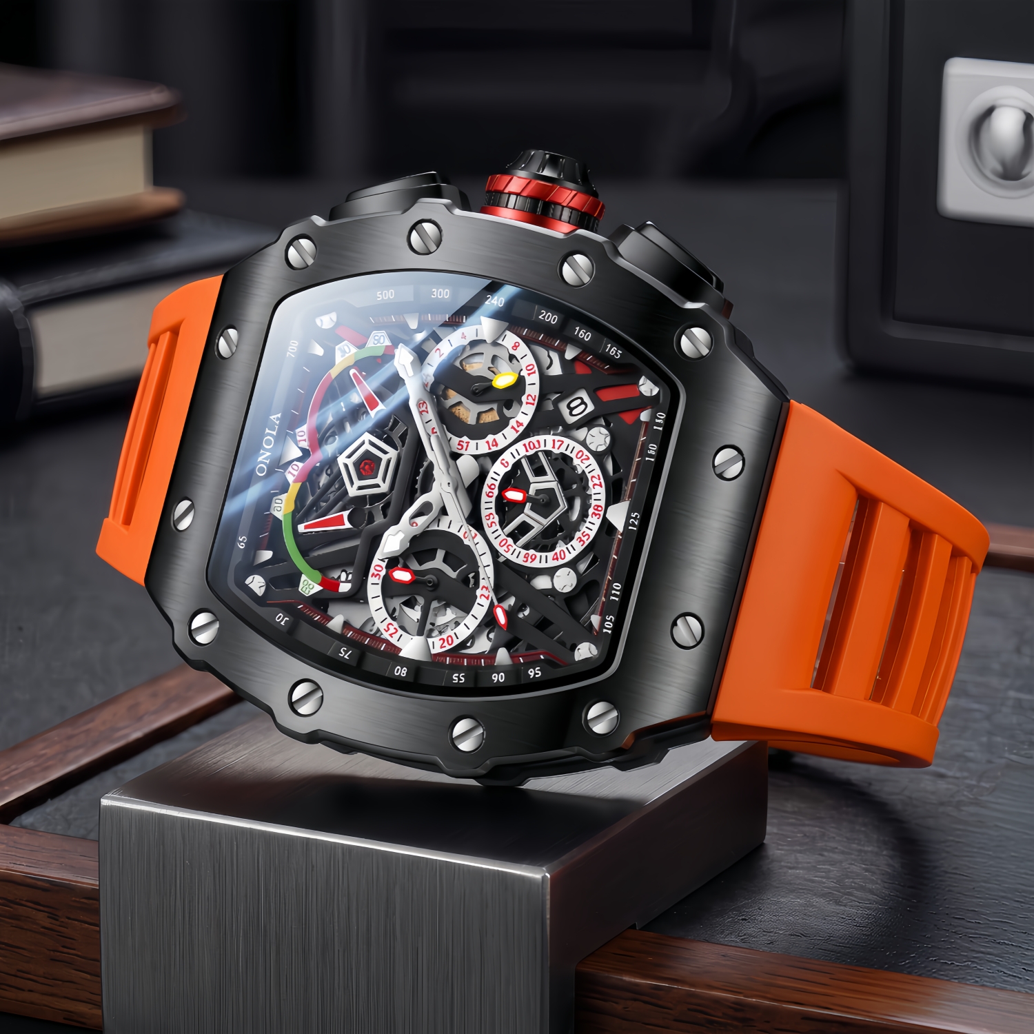 ONOLA 2021 Top Brand Watch Men - Luxury Watch Mockup avaliação e preço