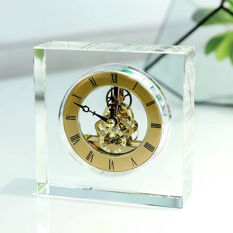 Crystal Silent Table Clock Lux - Table Watch Luxury avaliação e preço