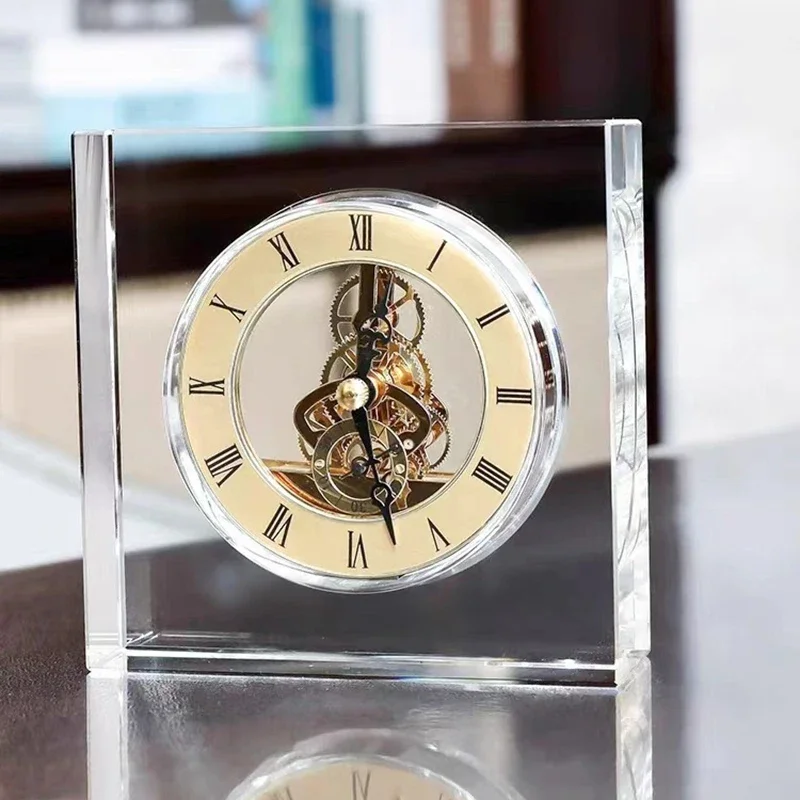 Crystal Silent Table Clock Lux - Table Watch Luxury avaliação e preço