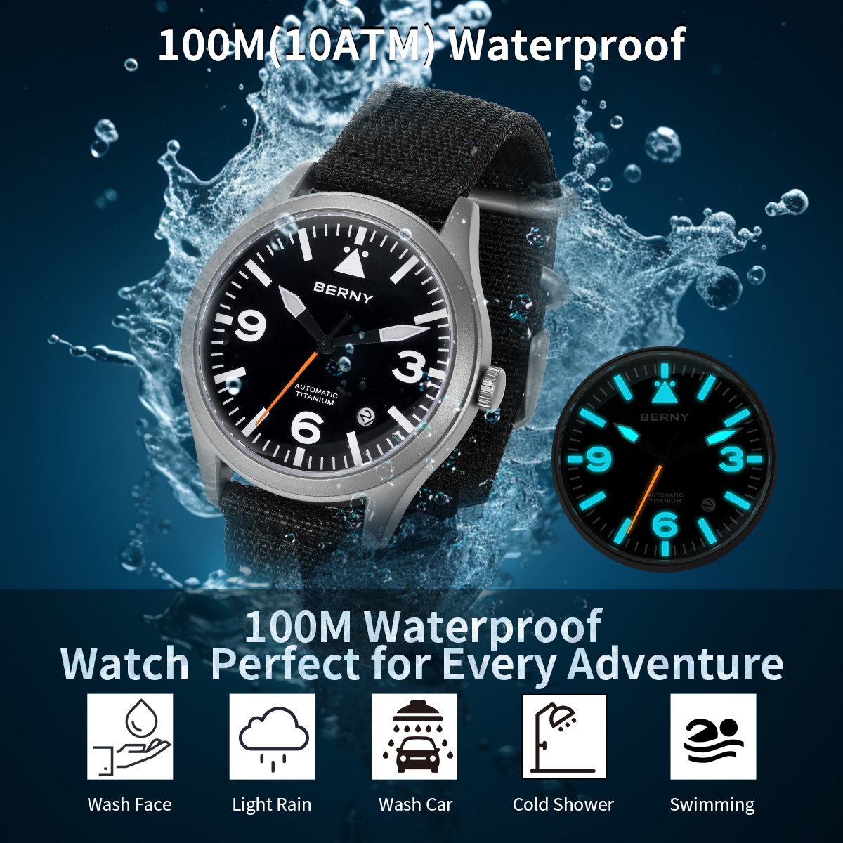 BERNY Full Titanium Automatic  - Titanium Sport Watch avaliação e preço