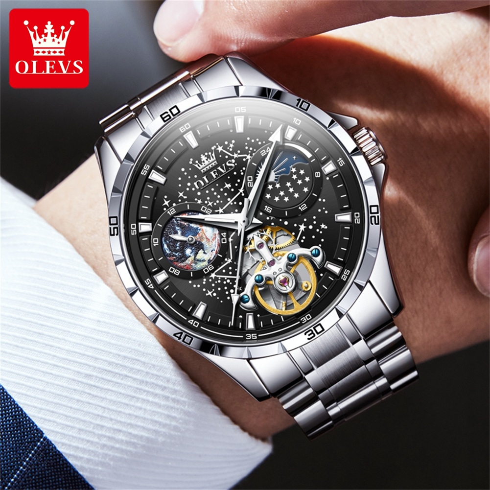 OLEVS 6689 Luxury Brand Moon P - Luxury Watch Mockup avaliação e preço