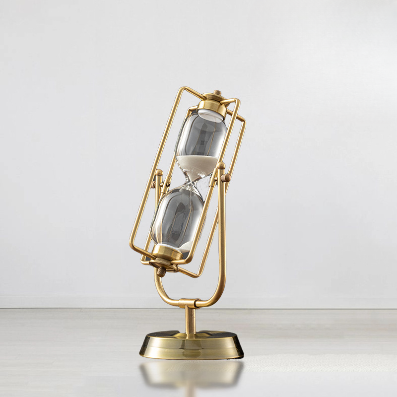 Glass Hourglass Ornament Golde - Table Watch Luxury avaliação e preço