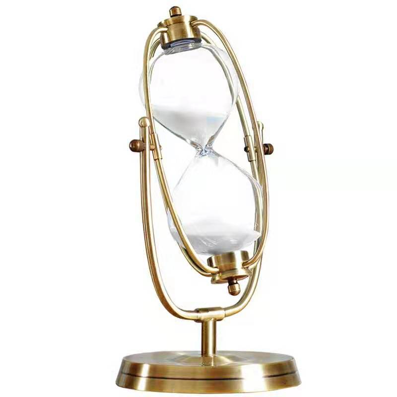 Glass Hourglass Ornament Golde - Table Watch Luxury avaliação e preço