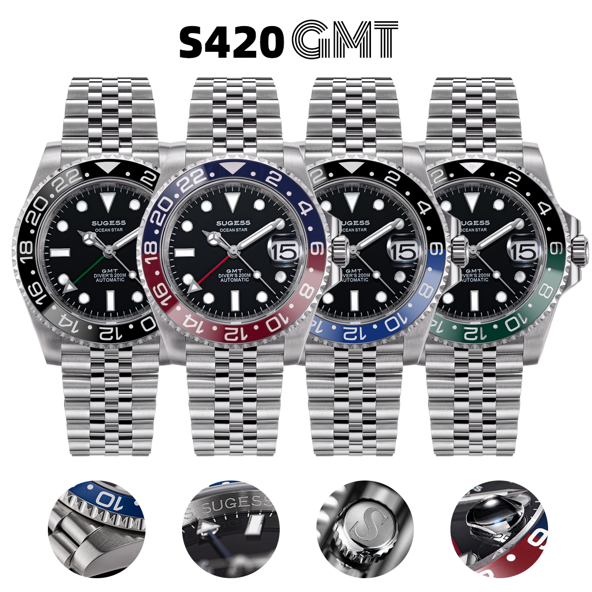 Sugess GMT Diving Watch of Men - Diver Watch 300M avaliação e preço