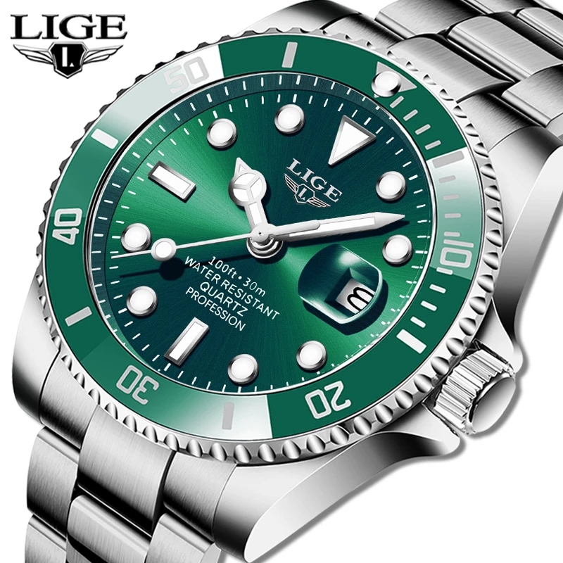 LIGE Top Brand Luxury Fashion  - Luxury Watch Mockup avaliação e preço
