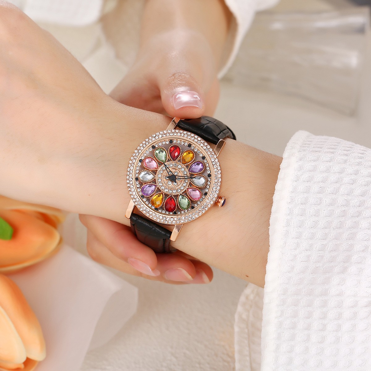 1Pc Bling Rhinestone Women Qua - Quiet Luxury Watch avaliação e preço