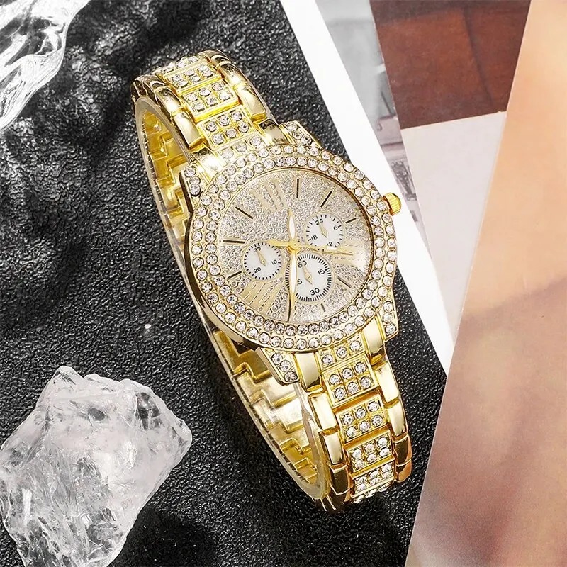 Women's Quartz Watch Gold Luxu - Luxury Watch Usa avaliação e preço