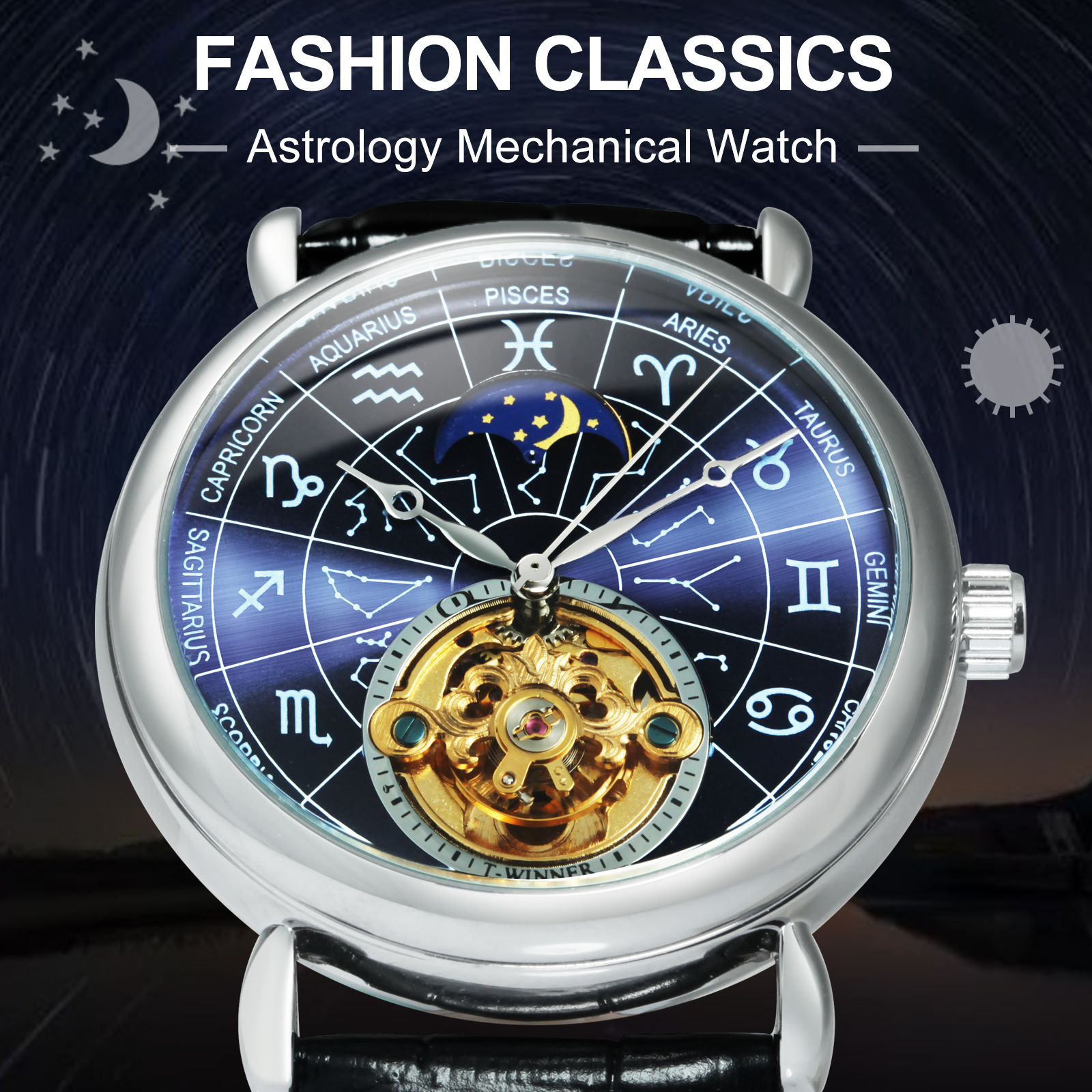 WINNER Fashion 12 Zodiac Const - Zodiac Luxury Watch avaliação e preço