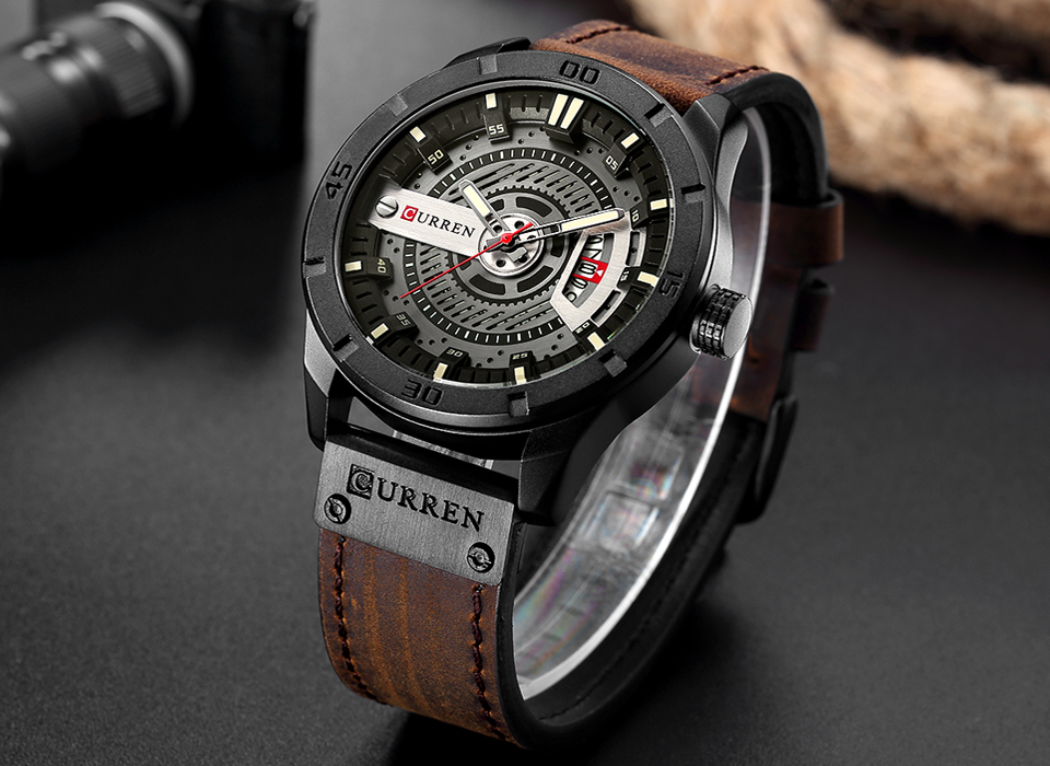 Luxury Watch Brand CURREN Men  - Luxury Watch Mockup avaliação e preço