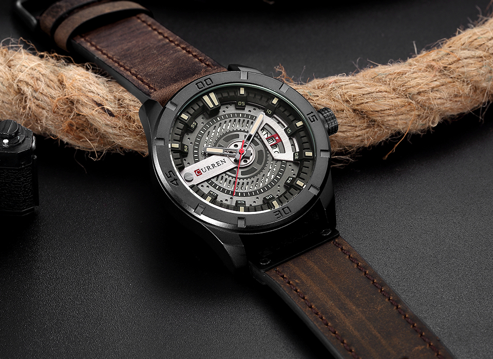 Luxury Watch Brand CURREN Men  - Luxury Watch Mockup avaliação e preço