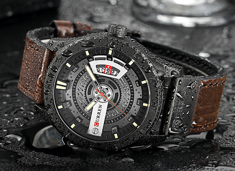 Luxury Watch Brand CURREN Men  - Luxury Watch Mockup avaliação e preço