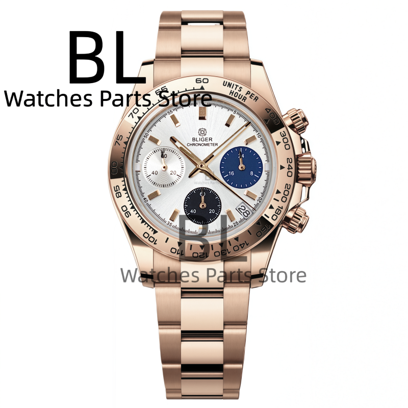 BLIGER Two Tone Silver Rose Me - Luxury Watch Mockup avaliação e preço