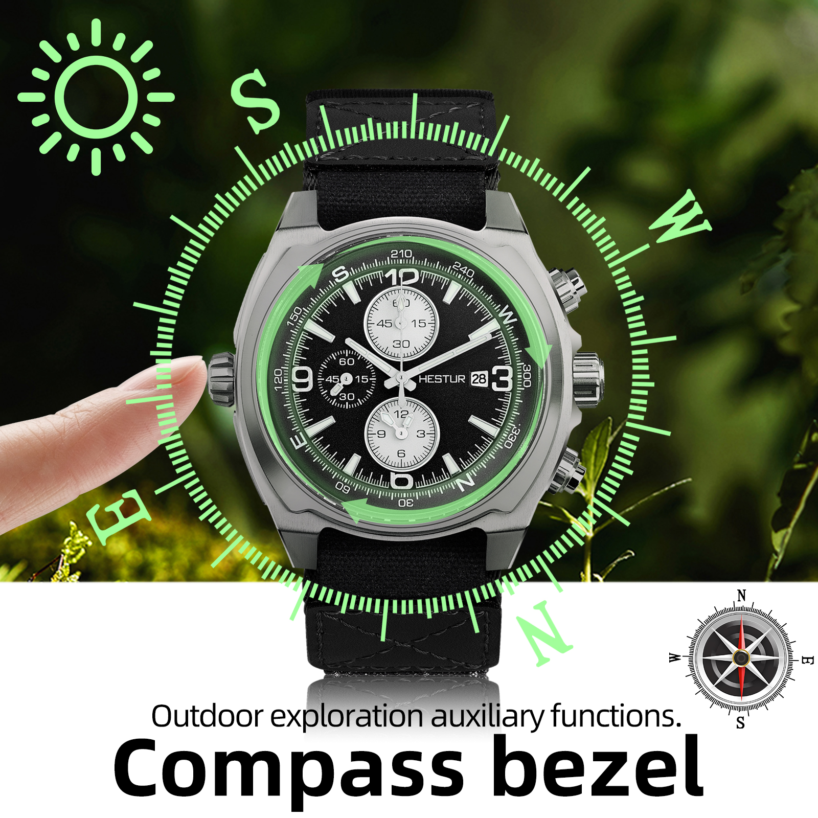 Hestur Titanium Quartz Men's W - Titanium Sport Watch avaliação e preço