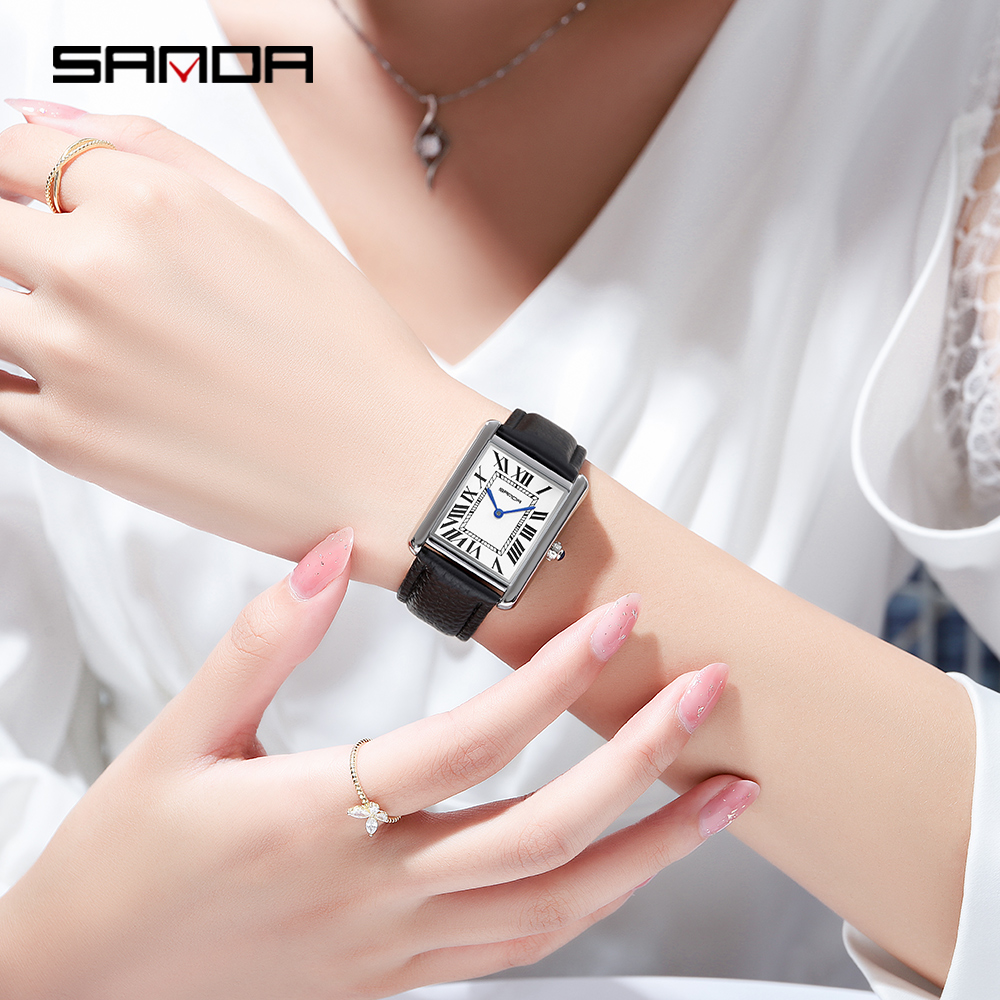 Sanda Rectangular Wrist Watche - Luxury Watch Mockup avaliação e preço