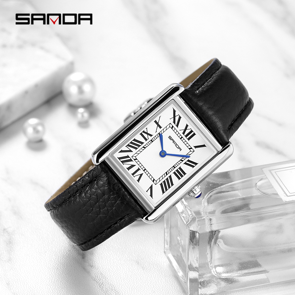Sanda Rectangular Wrist Watche - Luxury Watch Mockup avaliação e preço