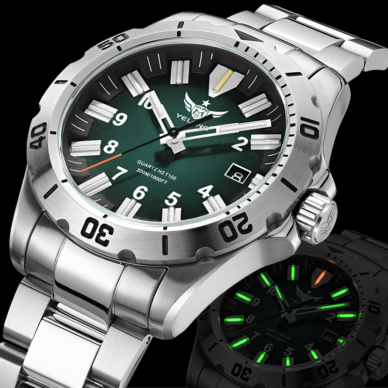 YELANG V1036S Men's Quartz Wat - Diver Watch 300M avaliação e preço