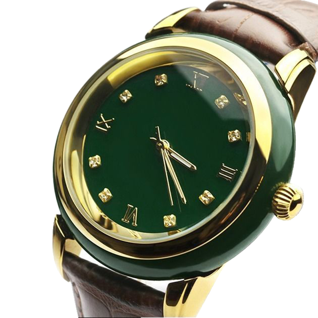 Vintage Green Jade Watch Diamo - Zodiac Luxury Watch avaliação e preço