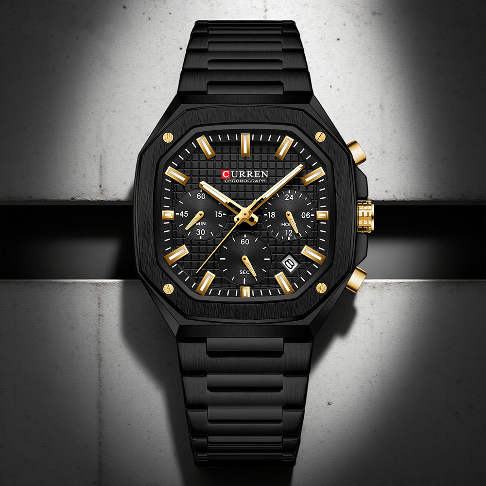 CURREN Luxury Square Chrono Wa - Luxury Watch Hand avaliação e preço