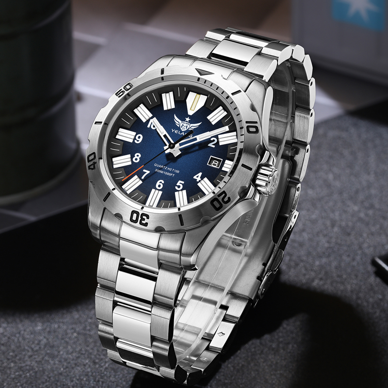 YELANG  V1036 42mm Men Quartz  - Diver Watch 300M avaliação e preço