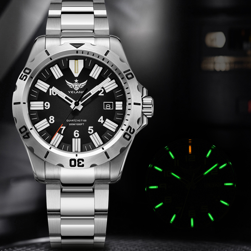 YELANG  V1036 42mm Men Quartz  - Diver Watch 300M avaliação e preço