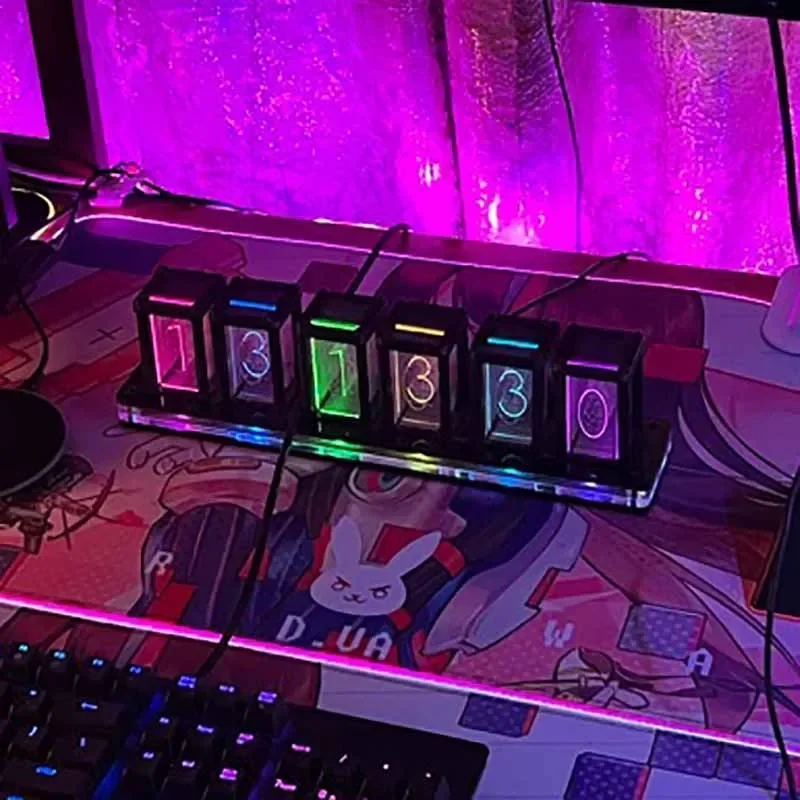 Table Clock Diy Kit Led RGB Di - Table Watch Luxury avaliação e preço