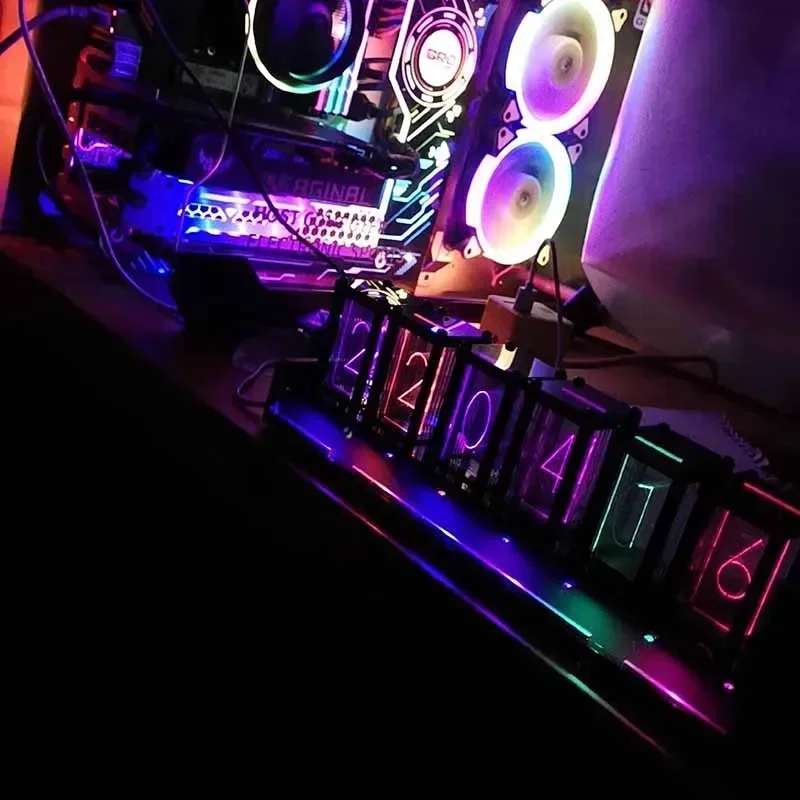 Table Clock Diy Kit Led RGB Di - Table Watch Luxury avaliação e preço