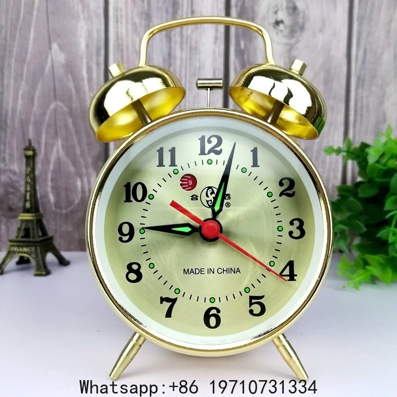 Metal Mechanical Alarm Clock C - Table Watch Luxury avaliação e preço