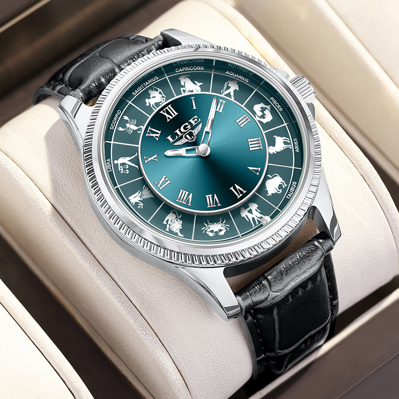 LIGE Zodiac Men Watch Top Bran - Zodiac Luxury Watch avaliação e preço