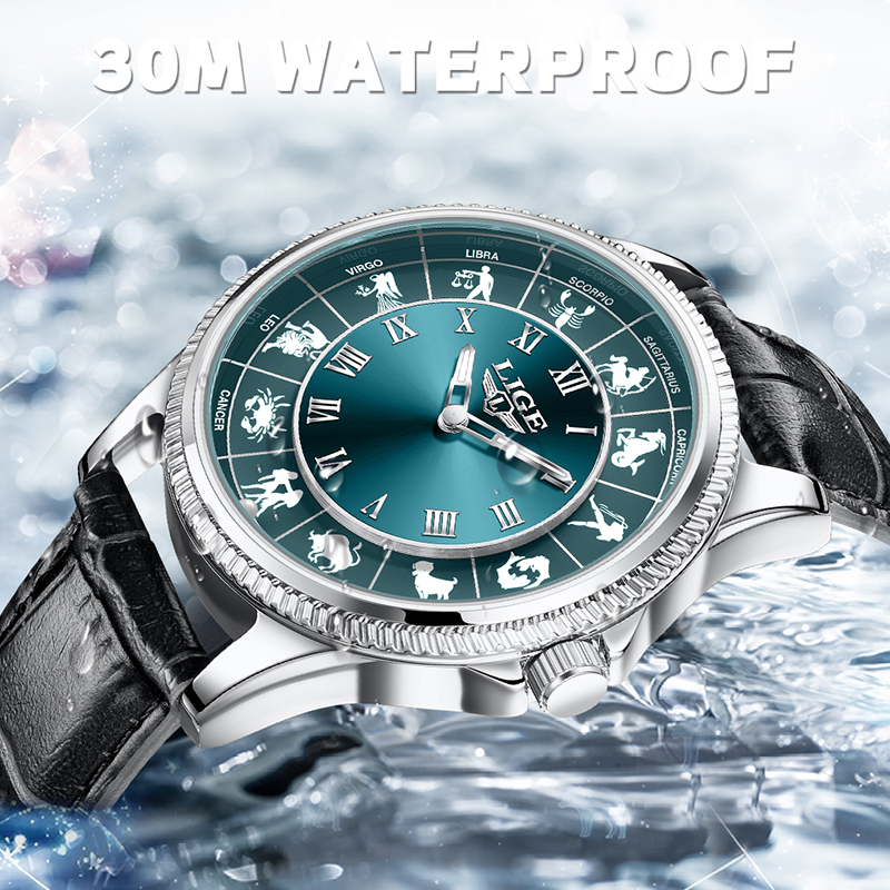 LIGE Zodiac Men Watch Top Bran - Zodiac Luxury Watch avaliação e preço